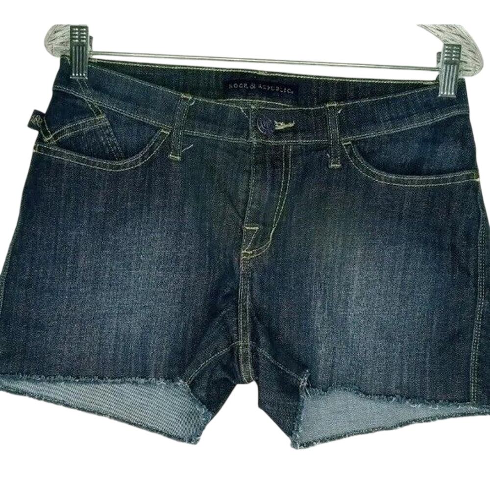 Rock & Republic Dark Wash Hula Denim Shorts (EUC) - 8